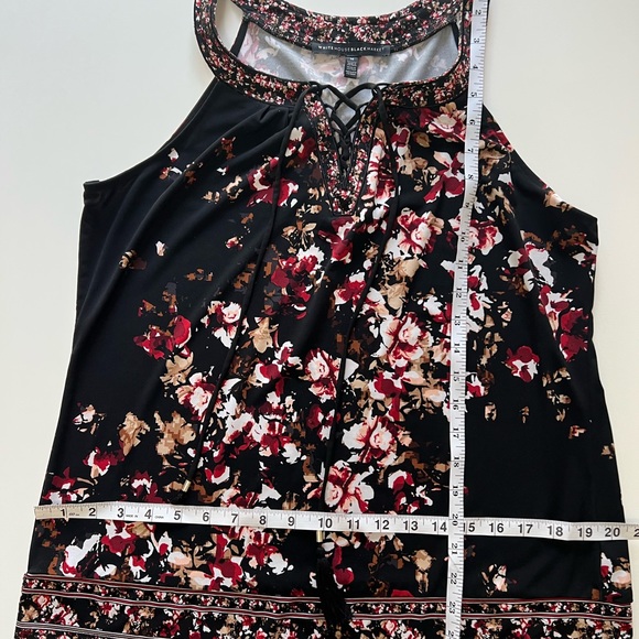 WHBM - Sleeveless Floral Print Top - Size Medium - Picture 8 of 10